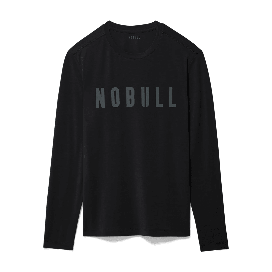 Nobull Project Pria Nobull Kaos Lengan Panjang Hitam