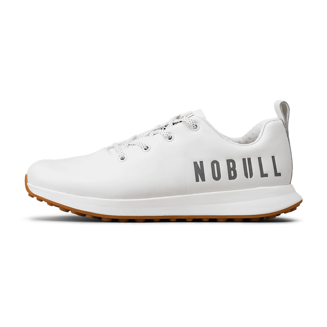 Sepatu Golf Kulit Pria Nobull Proyek Kulit Putih