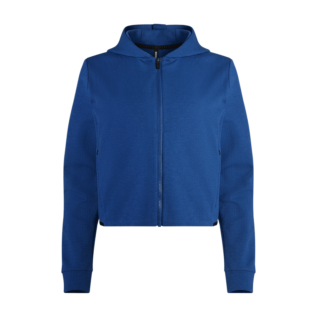 Nobull Projeto Feminino Drive Cropped Zip-up Azul Quartzo