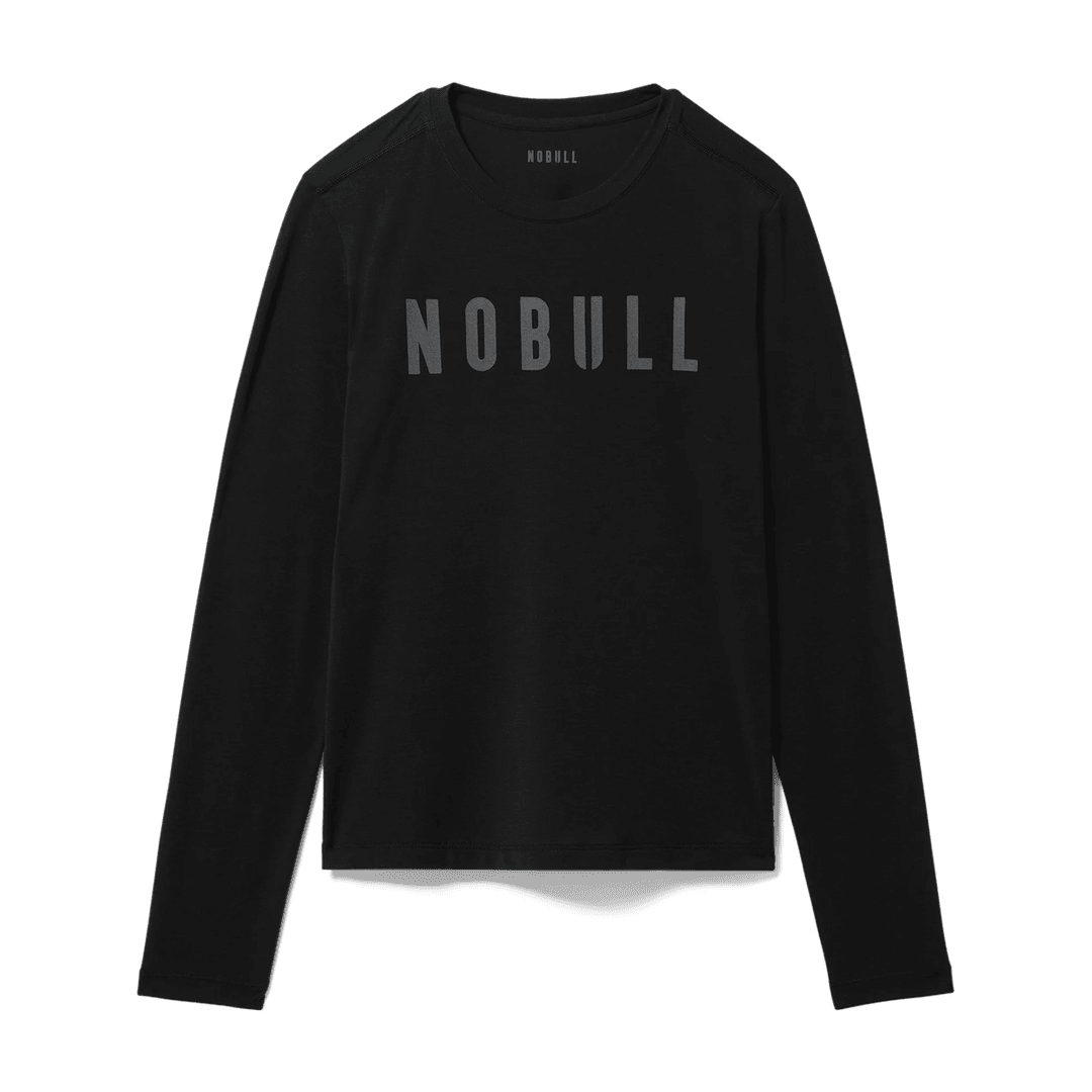 Nobull Project Wanita Nobull Lengan Panjang Tee Hitam