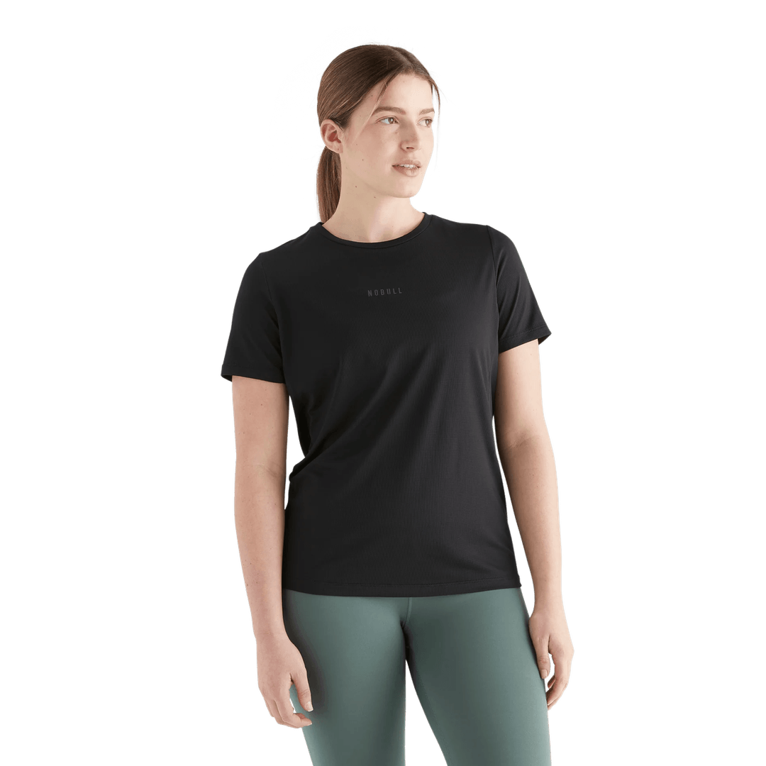 Nobull Project Women's Deltapeak® Kaos Mikro Tekstur Hitam