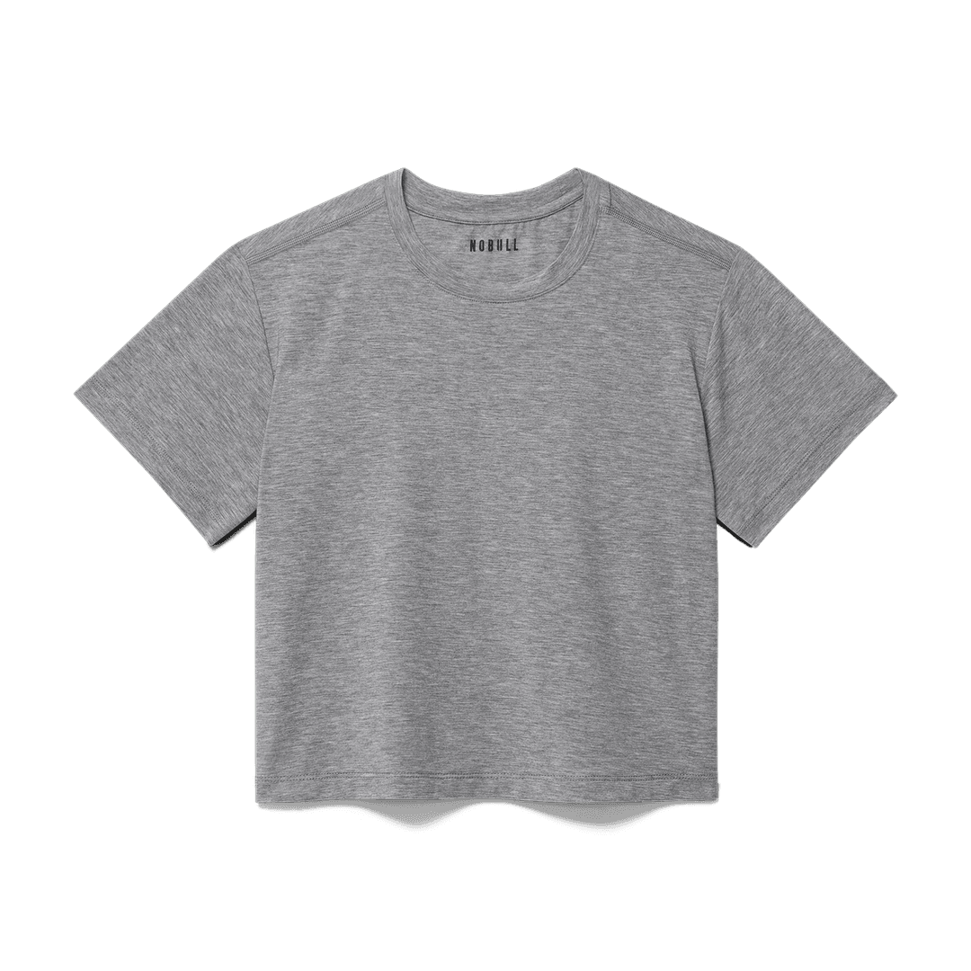 Nobull Project Kaos Wanita Boxy Heather Grey
