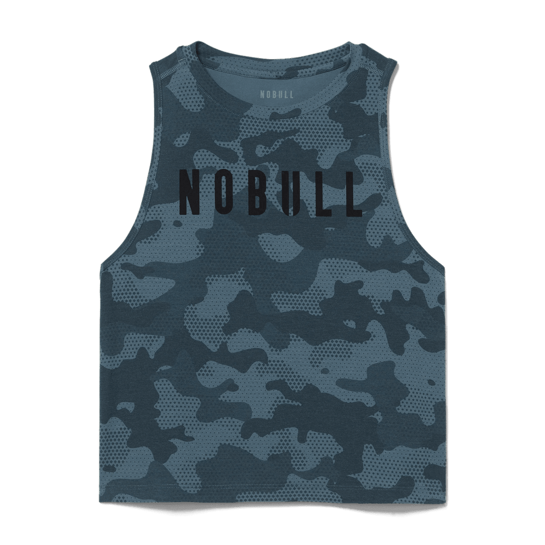 Nobull Project Wanita Camo Nobull Muscle Tank Biru Pantai Camo